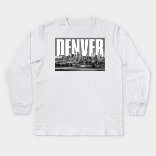 Denver Cityscape Kids Long Sleeve T-Shirt